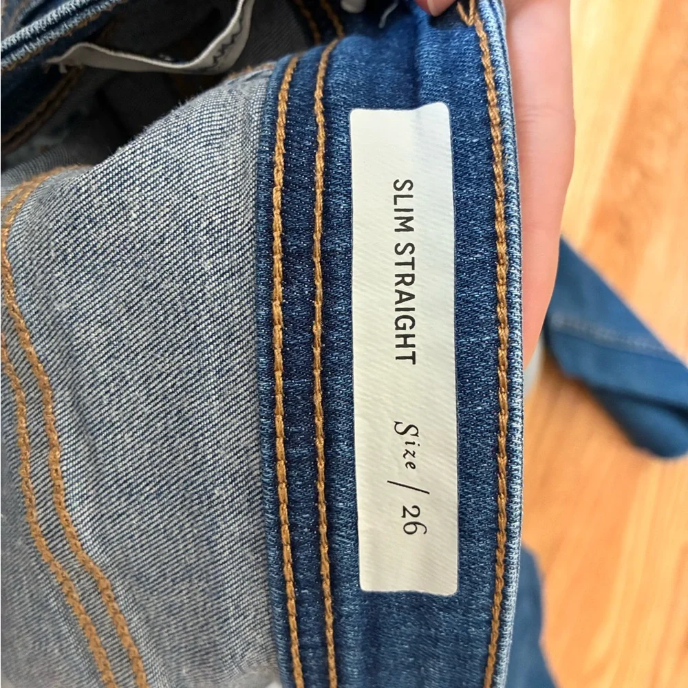 Pilcro and the Letterpress Anthropologie slim straight Jeans in Indigo‎